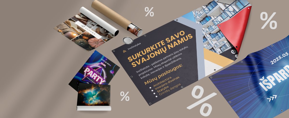 25% nuolaida rinktinei spaudai su kodu: FLEXPRO25